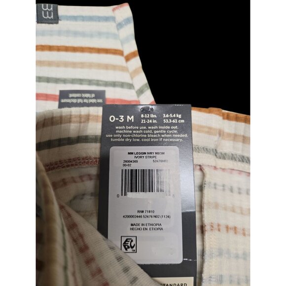 NWT Modern Moments by Gerber Baby Striped Leggings Size 0-3 Months - Picture 4 of 4